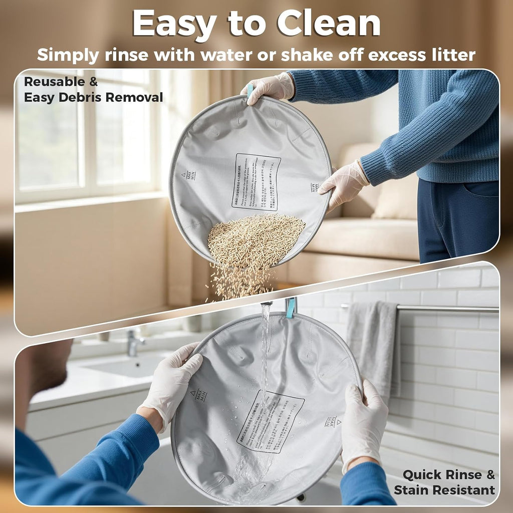 2Pcs Cat Litter Pad for Open Top Self-Cleaning Litter Box Replacement Liner