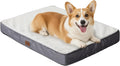 EGOHOME Comfort Orthopedic Egg-Crate Foam Flat Dog Bed, Beige, 29x21