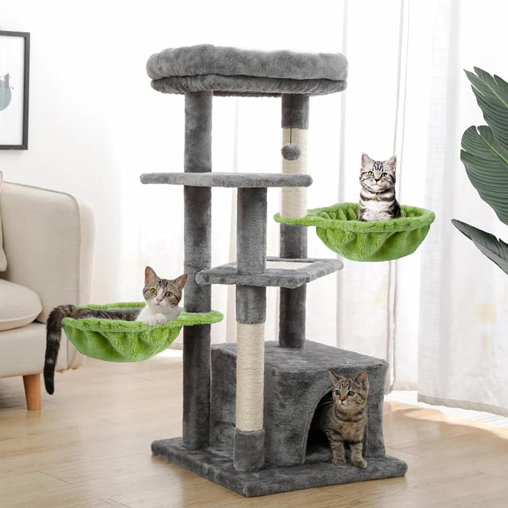 UXIETIN Cat Tree Hammock with Deep Basket,Large Size,12.4"