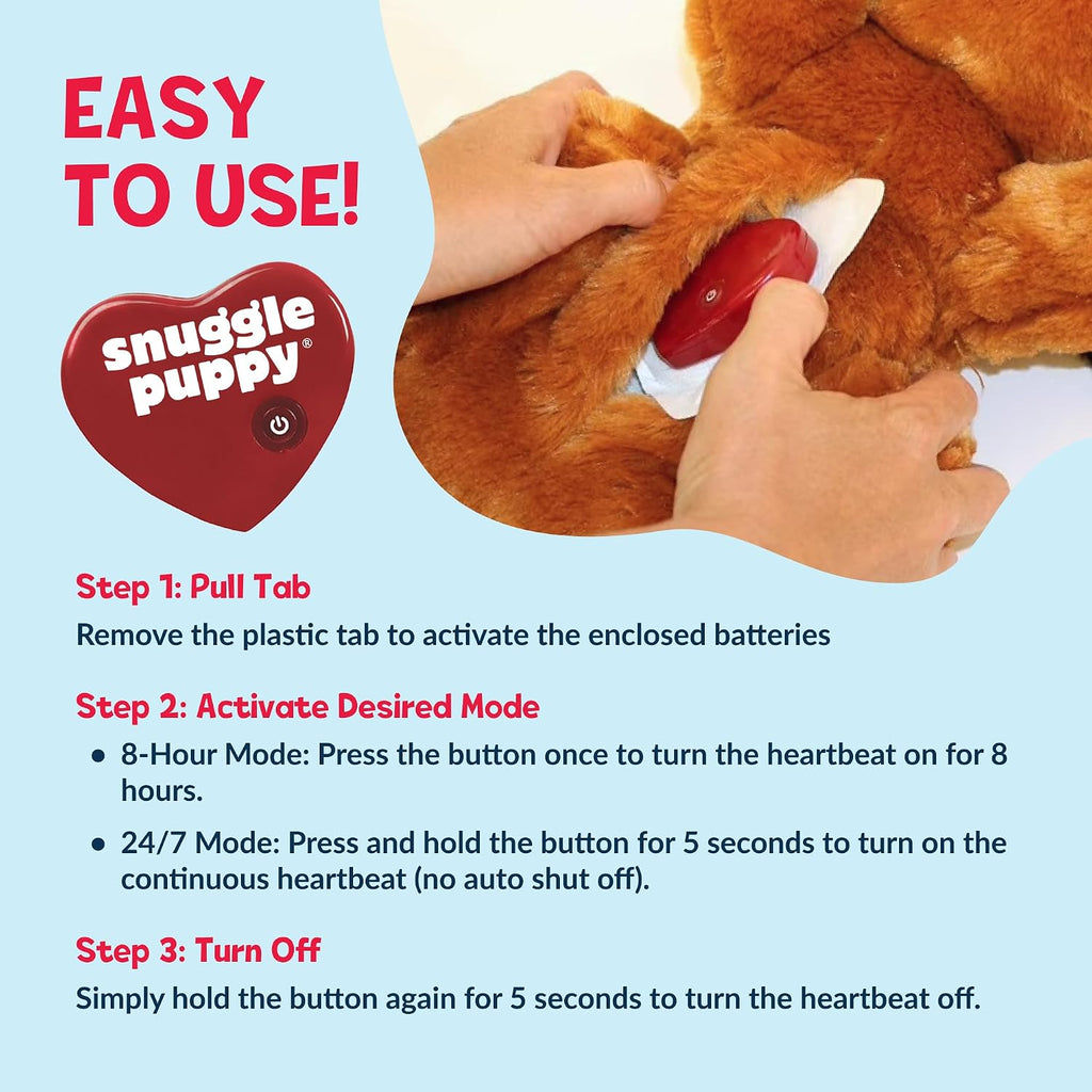 Snuggle Puppy Heartbeat Dog Toy for Puppies, Real-Feel Heartbeat, Calming Sleep Aid and Crate Training Comfort Toy with Heat Pack, Brown & White Beagle | Calming heartbeat toy, crate training comfort, heat pack, new puppy essentials, first nights, slee...