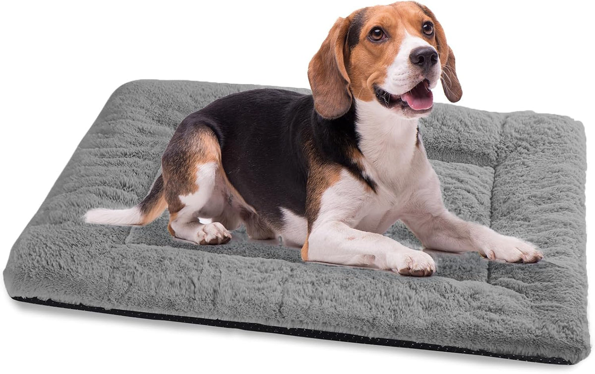 Dog Crate Pad, Washable Cozy Dog Bed Mat for Medium Dogs 36"x23", Dark Gray