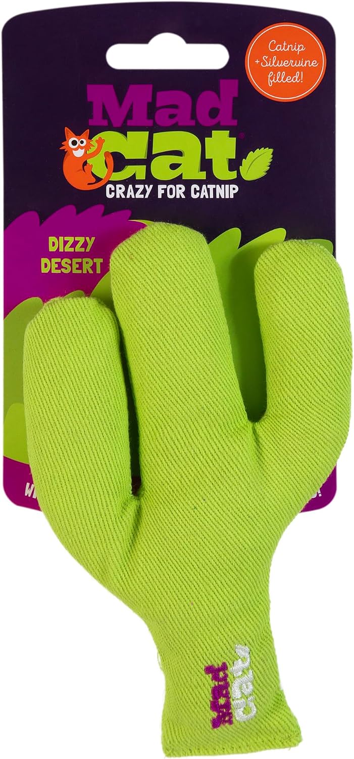 Mad Cat Dizzy Desert Catnip and Silvervine Plush Toy for Cats and Kittens