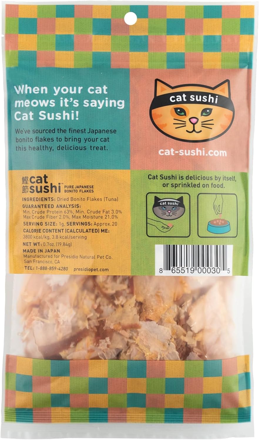 Cat Sushi Bonito Flakes, Classic Cut, 0.7oz