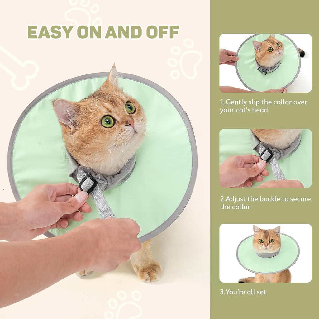Avont Lightweight Waterproof Foldable Cone, Soft E-Collar - S Green