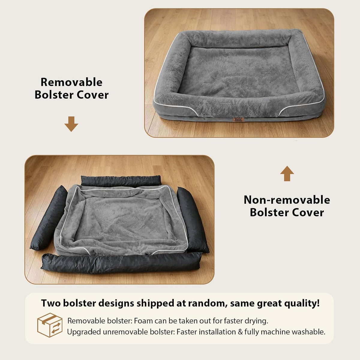Chez Paw Orthopedic Waterproof Dog Bed for Medium and Large Dogs