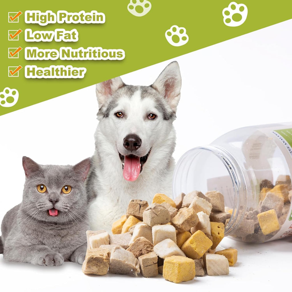 5-in-1 Freeze-Dried Cat & Dog Treats, Grain-Free, 5 oz
