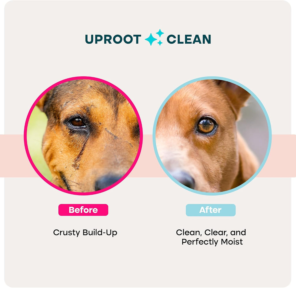 Uproot Clean Cat & Dog Eye Wipes: Hypoallergenic Eye Wipes for Dogs, 100ct.