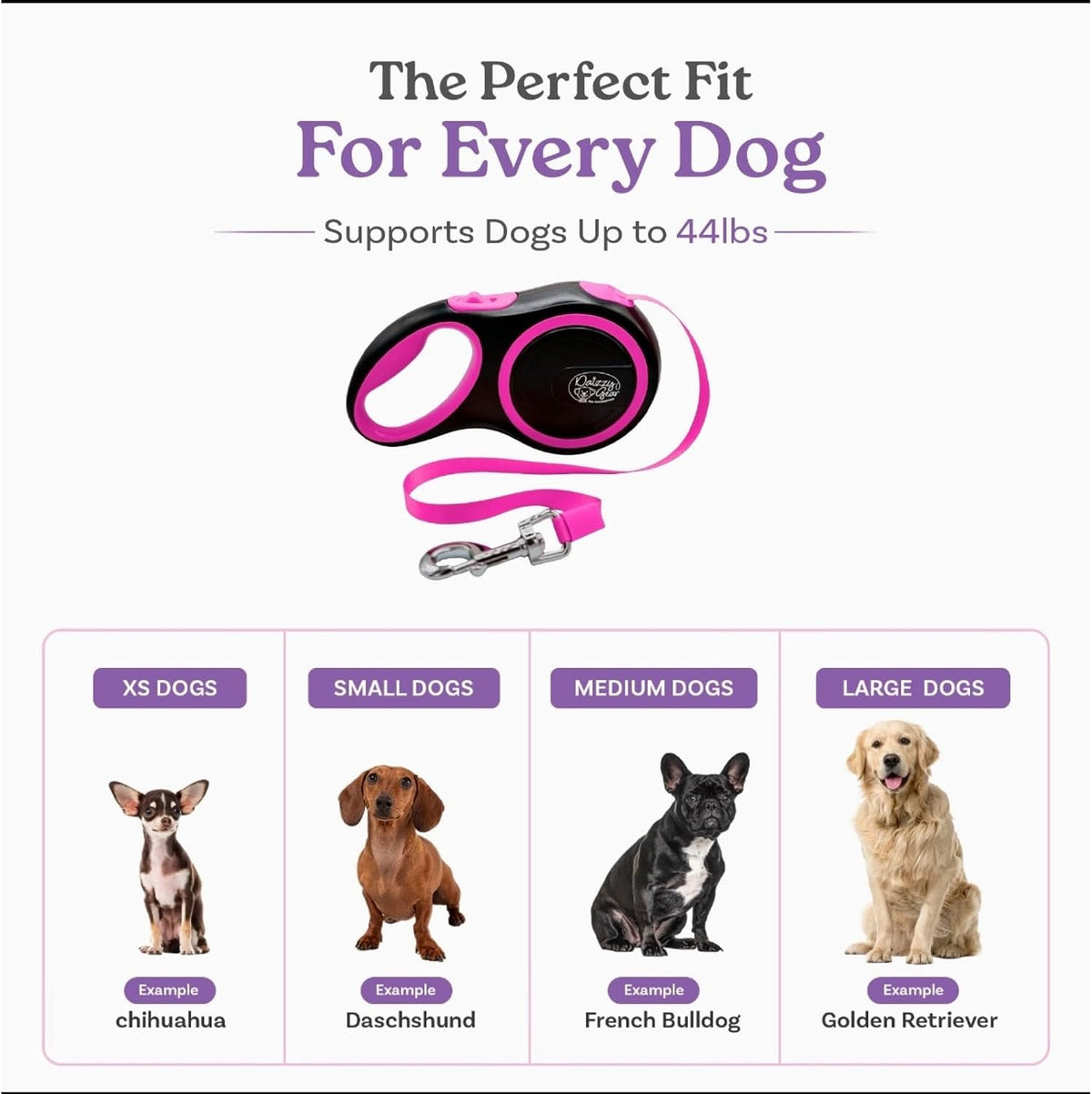 Retractable Dog Leash, 44 LBS /16FT Long, Small & Medium Dogs, Green