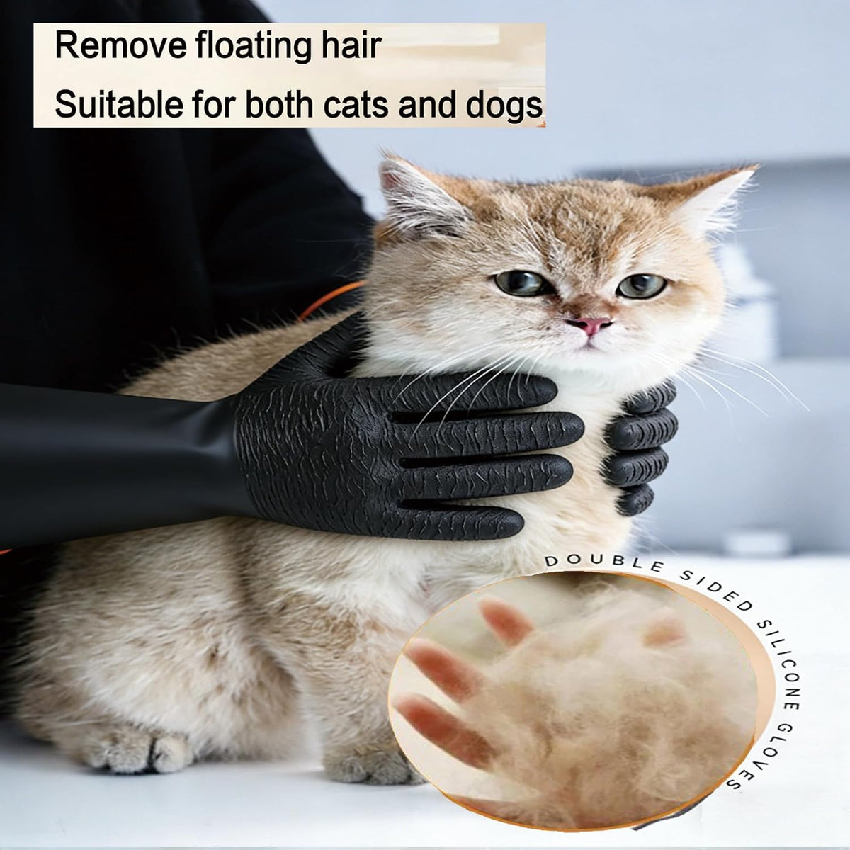 YOFANG 22" Long Sleeve Pet Grooming Bathing Gloves Waterproof