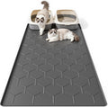 Bulkniu Silicone Cat Litter Mat, 28"X40", Raised Edge Waterproof, Dark Grey | Litter Trapping & Recycling, Easy to Clean, Non-Slip, Durable Safe & Odorless, Paw Friendly