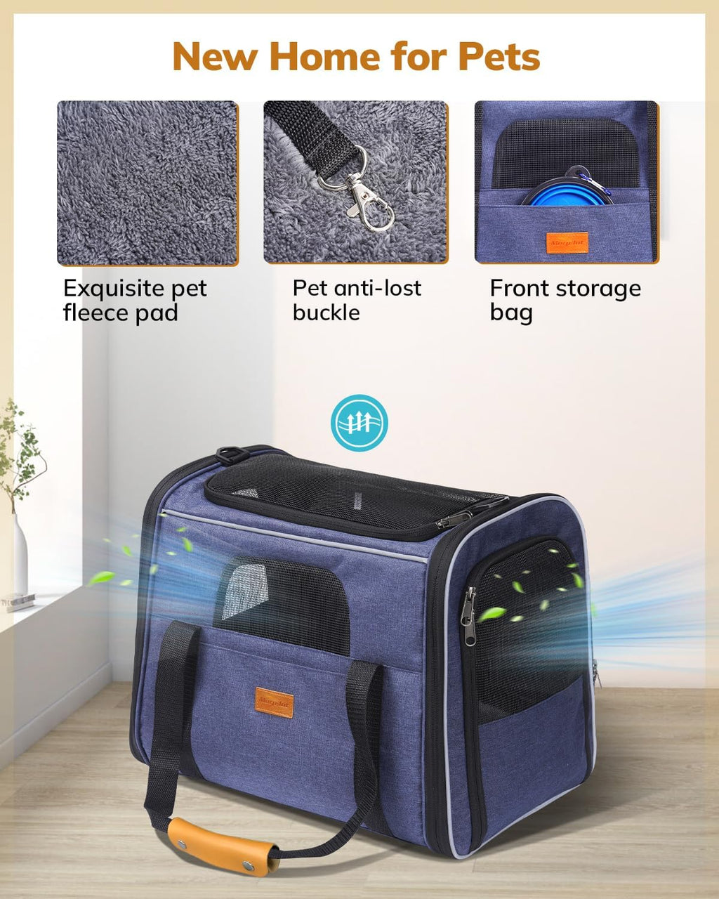 Morpilot Cat Carrier Soft for Large Medium Cats and Puppy up to 18lbs