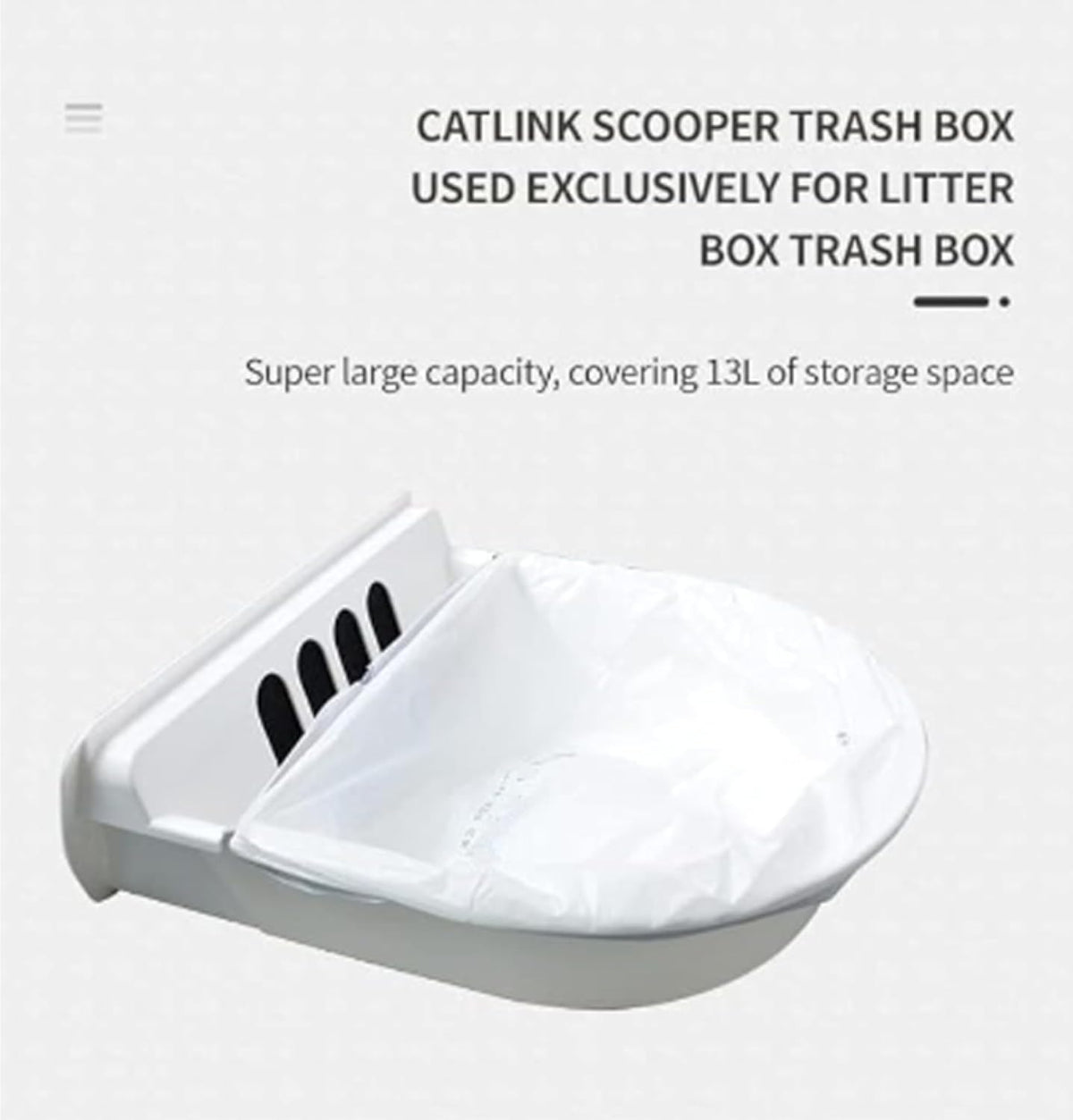 80 Pack CATLINK Trash Bags for Scooper Prox Series | for SCOOPER YOUNG & LUXURY PRO & ULTRA, Not Suitable for SCOOPER SE & SE LITE