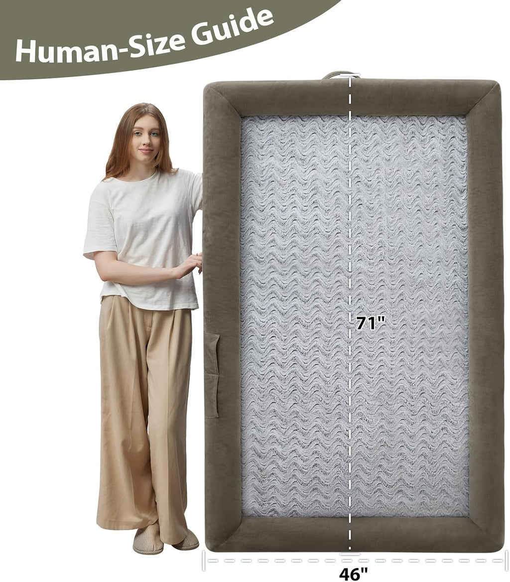 WNPETHOME Human Dog Bed Orthopedic for Adult & Dogs Comfy Sleeping