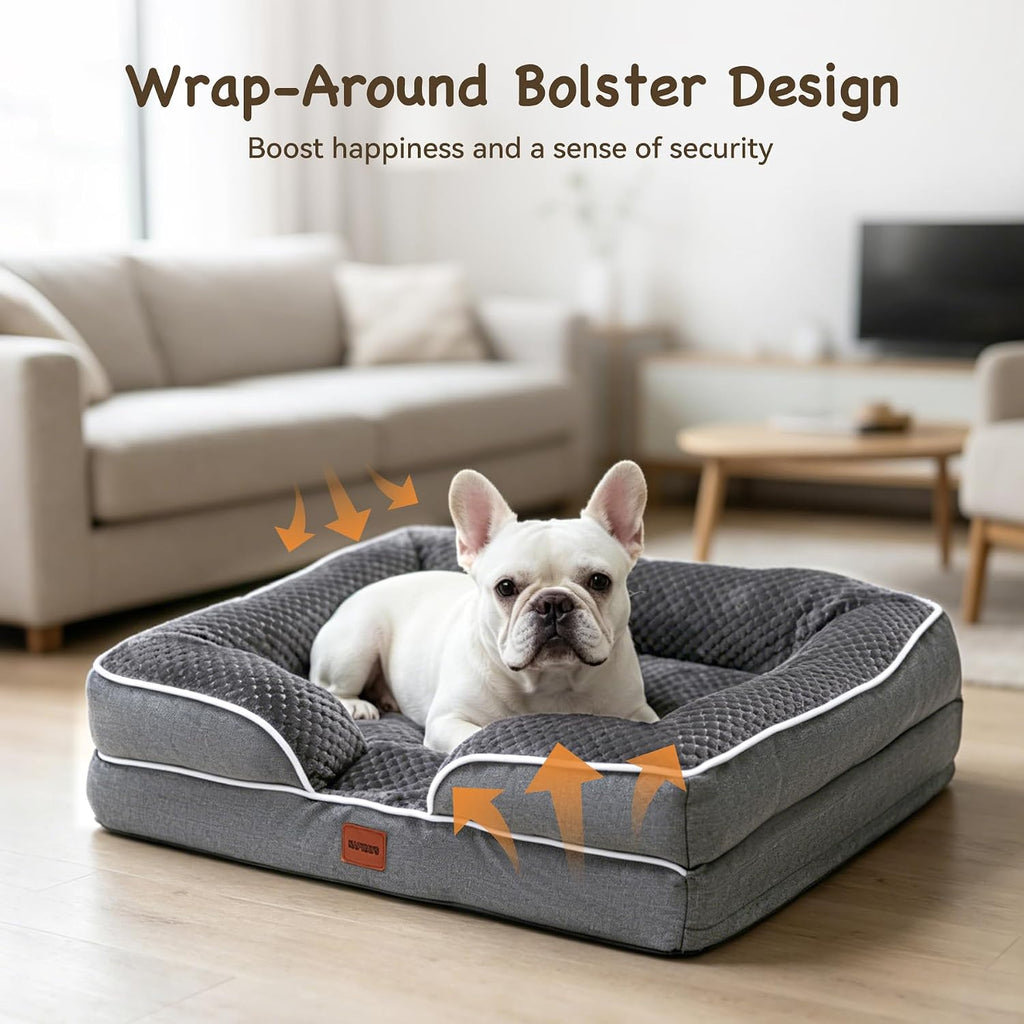 Orthopedic Dog Bed Small Medium Size Dog, Waterproof Washable Pet Beds