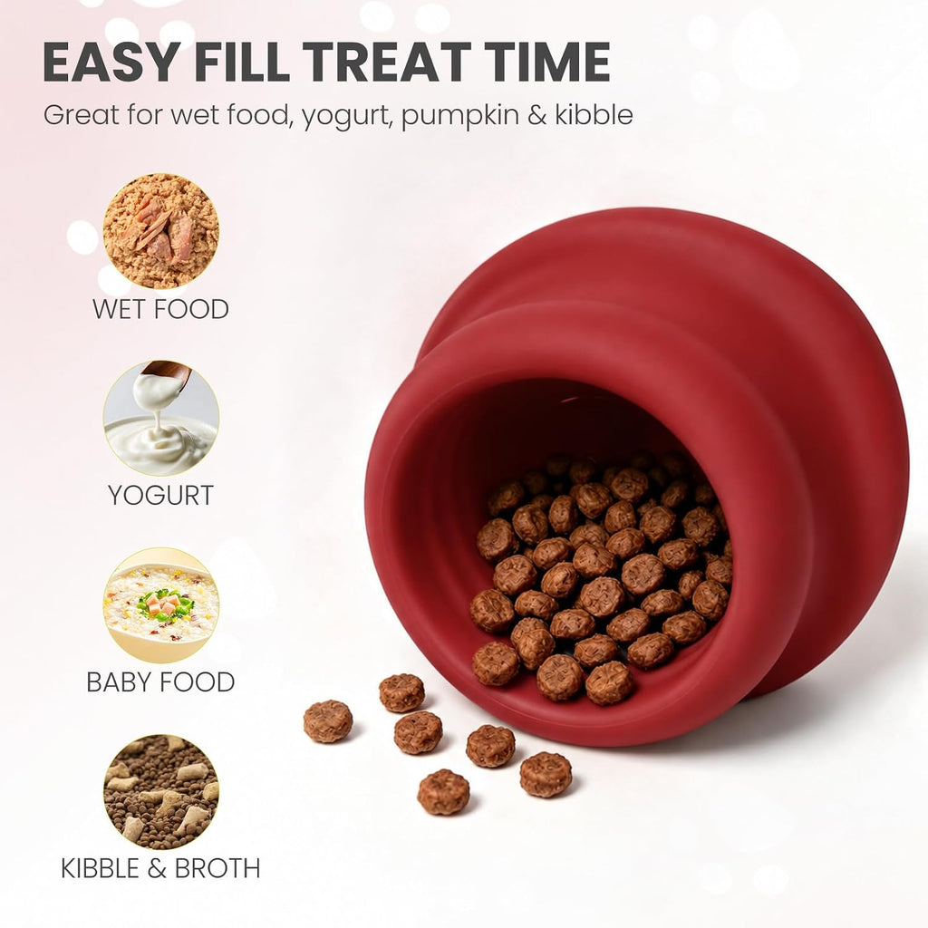 MateeyLife Freeze Dog Enrichment Lick Toy, Stuffable Frozen Lick Treat Bowl