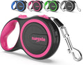 EMPEROR PETS 26.1 ft Retractable Dog Leash, for Dogs 10-110 lbs, Pink