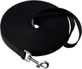 Dog/Puppy Obedience Recall Training Agility Lead -15ft 20ft 30ft 50ft Training Leash - Great for Play, Camping, or Backyard - Black 50ft