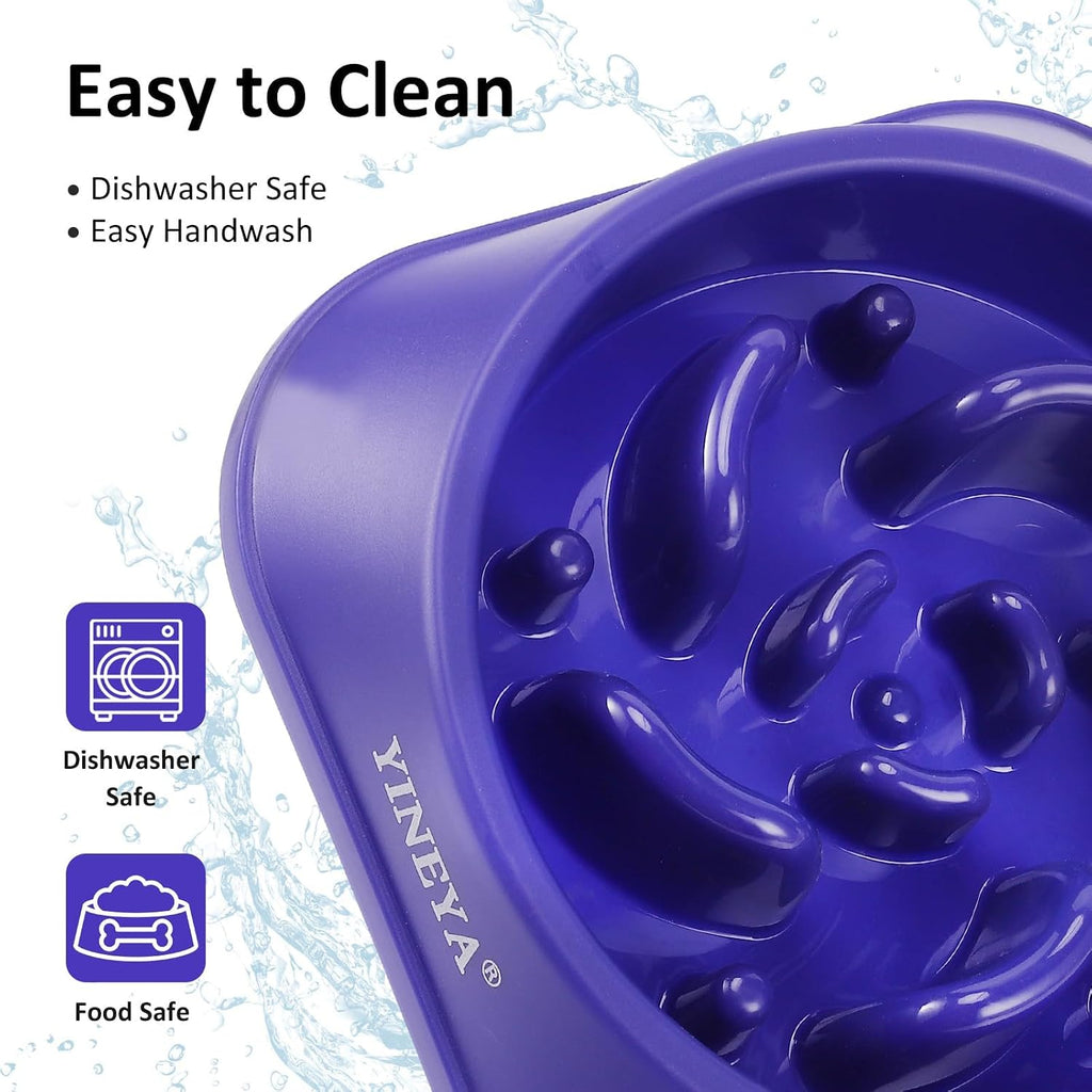 YINEYA Slow Feeder Dog Bowls, Pet Supplies That Slow Down Eating, Pet Food Bowls, Maze Dog Puzzle Feeder for Medium Breed | Dog Food Bowl Slow Down Eating Prevents Bloat, Promotes Healthy Digestion, Puzzle Feeder Interactive Makes Meal Time Fun
