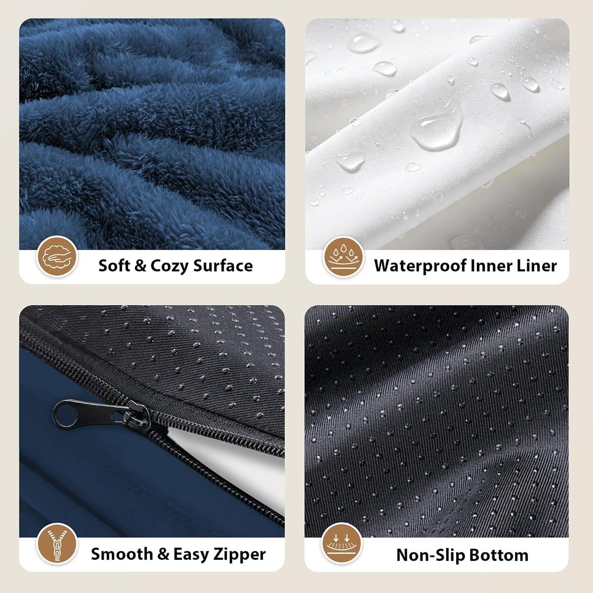 Chez Paw Waterproof Orthopedic Dog Bed for Large and Extra Large Dogs