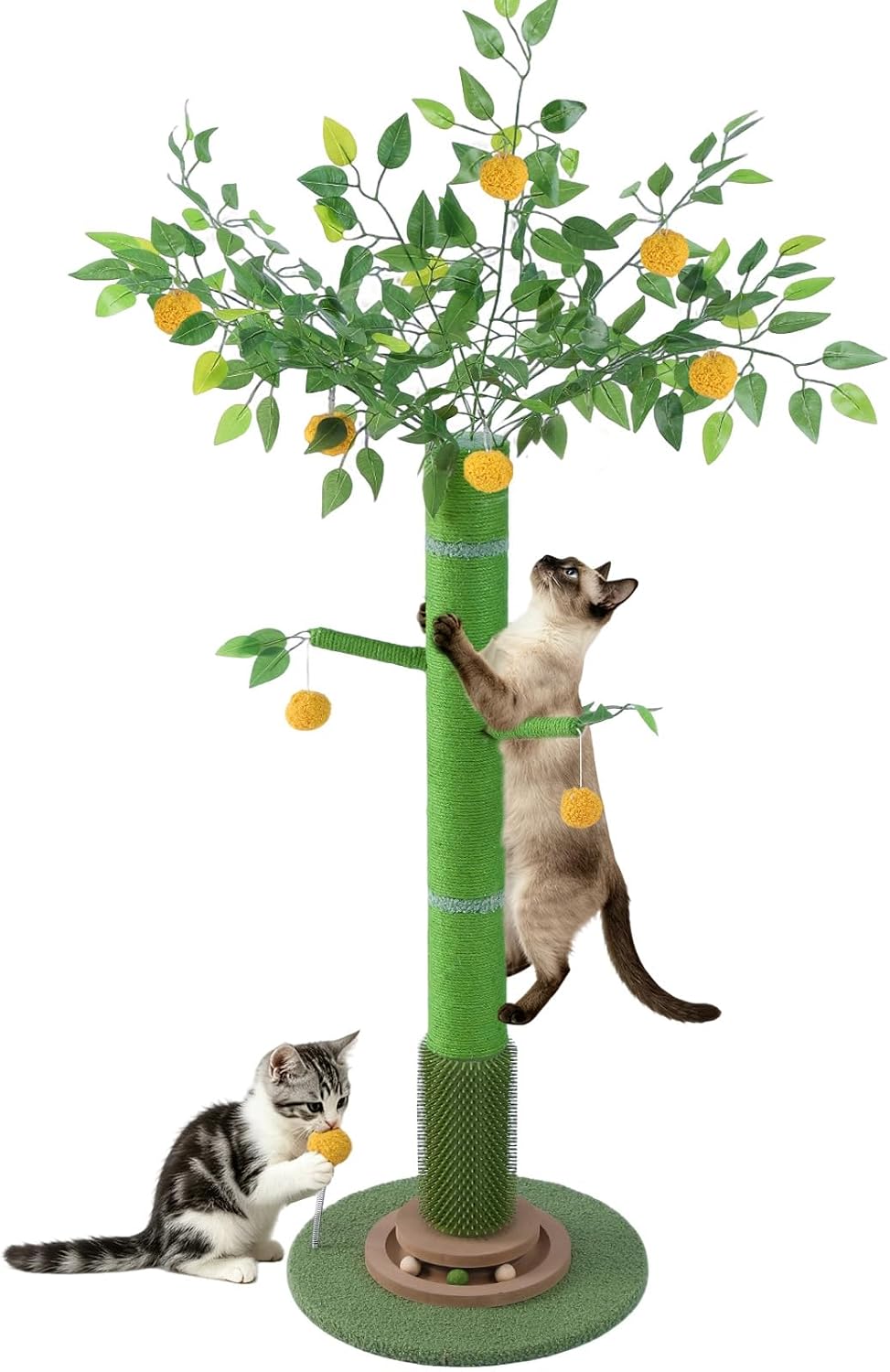 50" Extra Tall Cat Scratching Post for Large Cats, Heavy Duty Scratch Tree