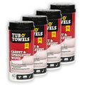 Tub O' Towels Carpet & Upholstery Cleaning Wipes 4 Pack – 7 x 8 Pre-Moistened Multi Surface Fabric Cleaning Wipes, 40 Count for Carpet, Rugs & Furniture