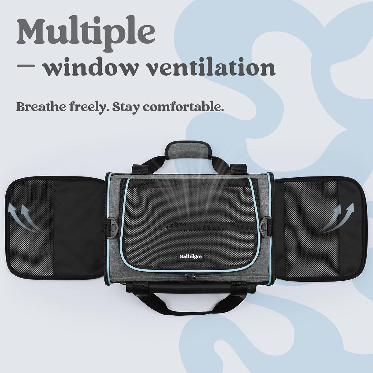 rabbitgoo Cat Carrier Soft with Rollable Flap, Travel Safe for Car Airline