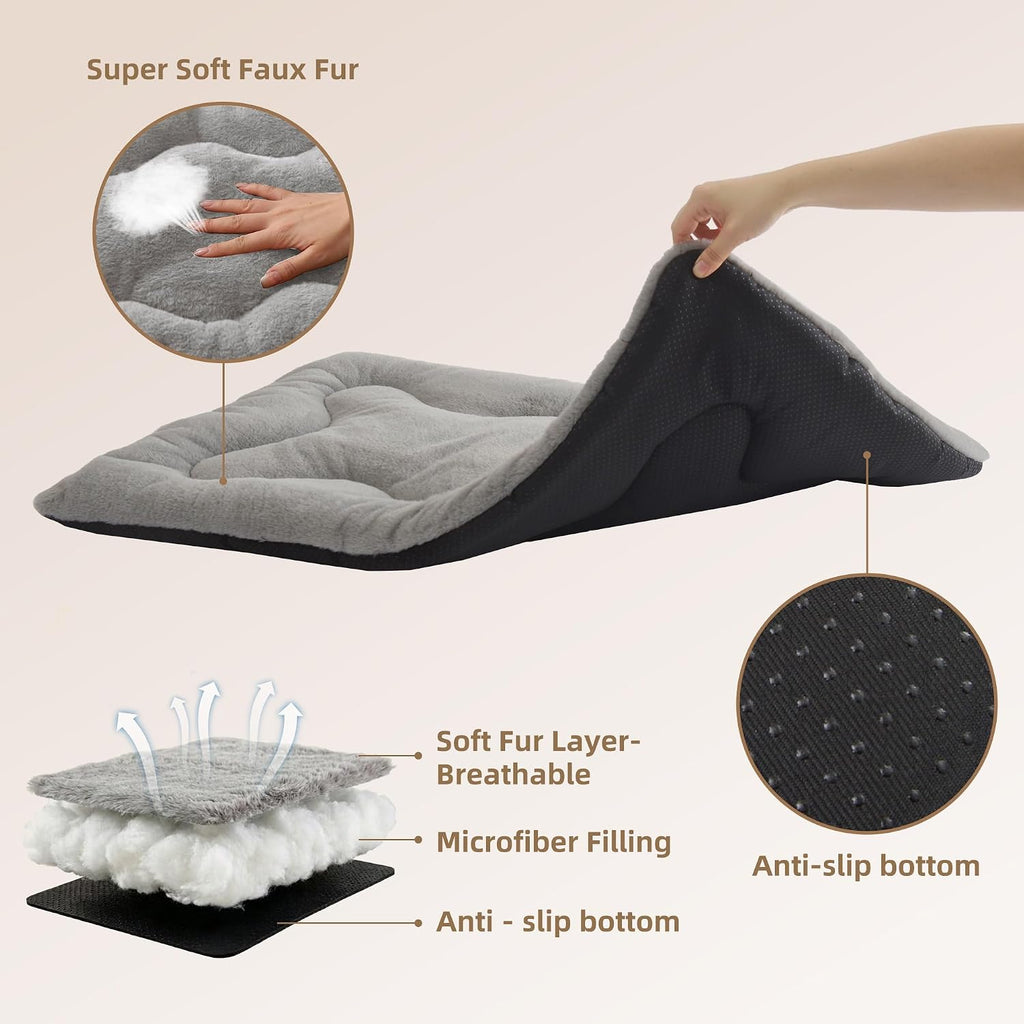 Dog Bed 24" for Metal Crate Pad, Washable Kennel Mat for Small Puppy & Cats