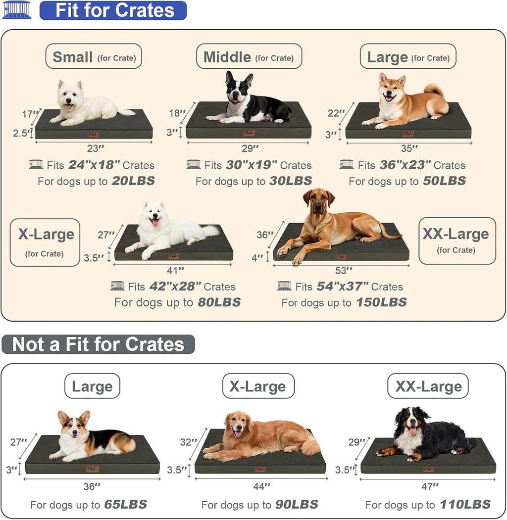Orthopedic Waterproof Dog Bed for Small Dogs and Cats