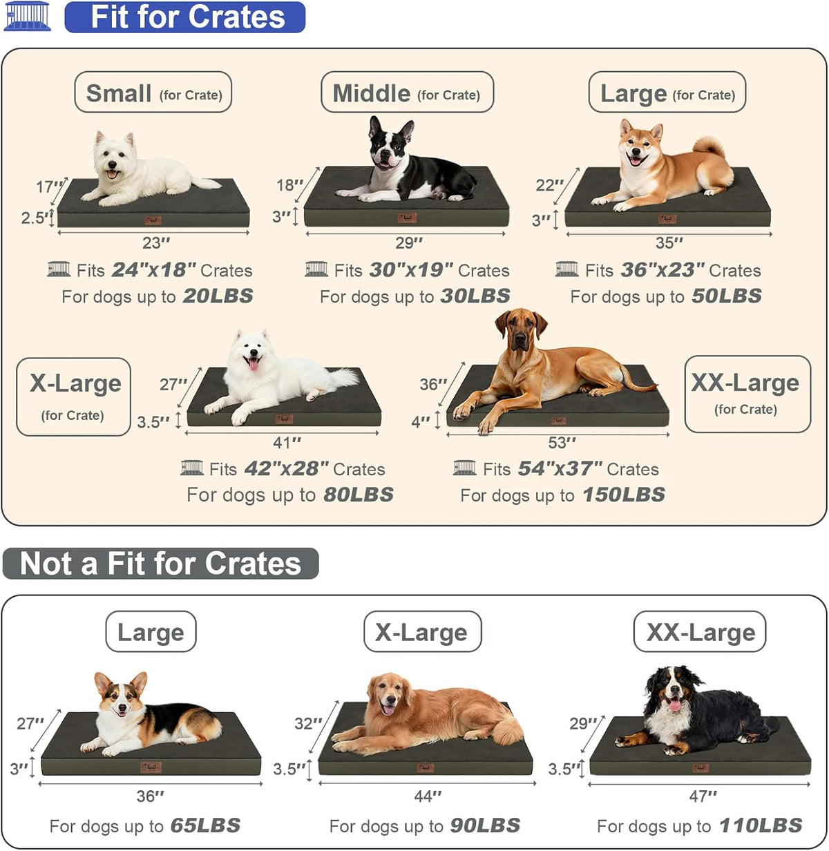 Orthopedic Waterproof Dog Bed for Small Dogs and Cats