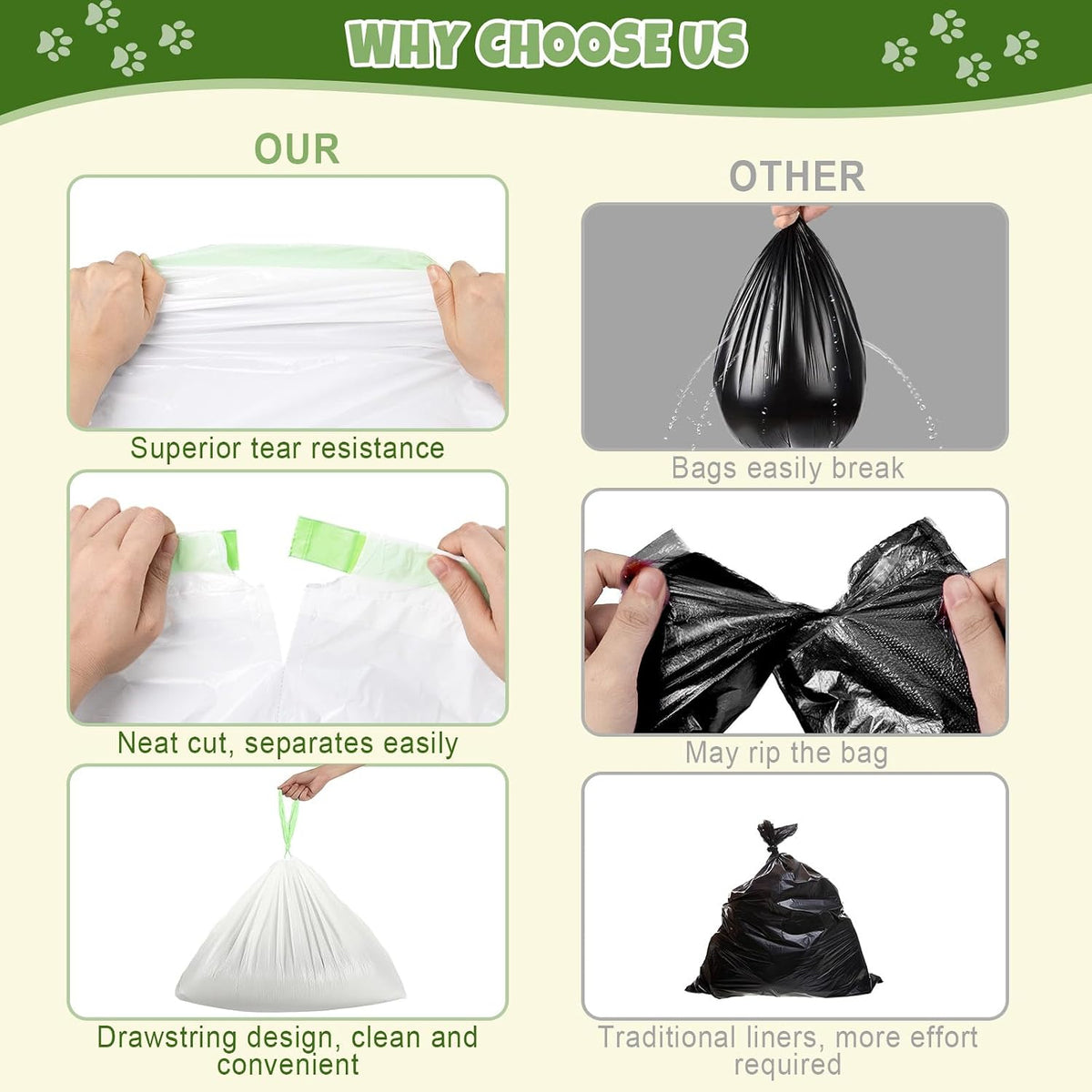 120 Count 27" x 13" Cat Litter Bags - Compatible with Neakasa and PetPivot Self Cleaning Cat Litter Box, Extra Thick Heavy Duty Cat Litter Box Liners