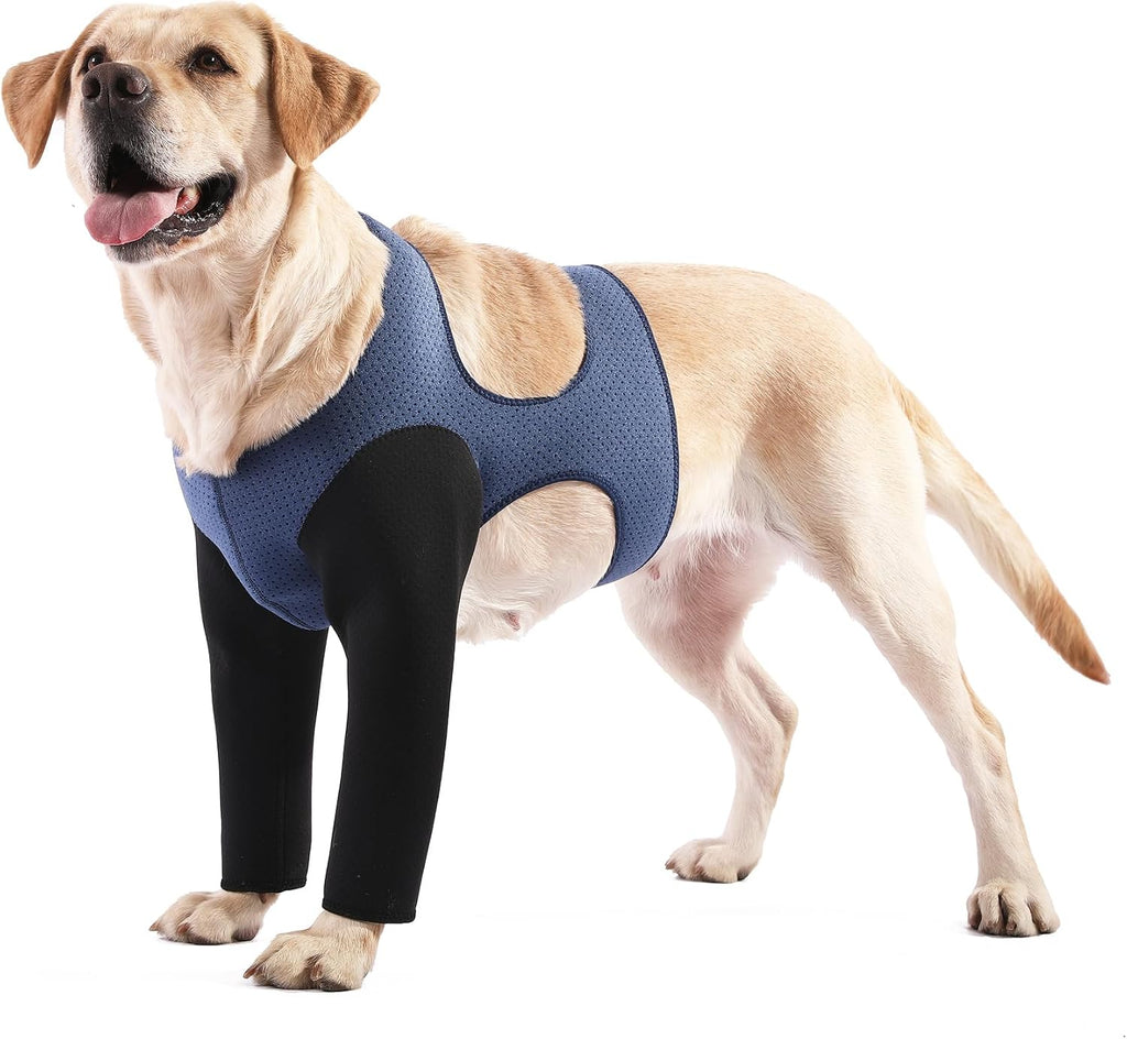 Dog Sleeves for Wounds Both Front Legs，Cone Collar Alternative, Abrasion Resistant Dog Recovery Sleeve, Washable 2.5mm Thick and Bouncy, Breathable Pet Wounds Prevent Licking (Medium)