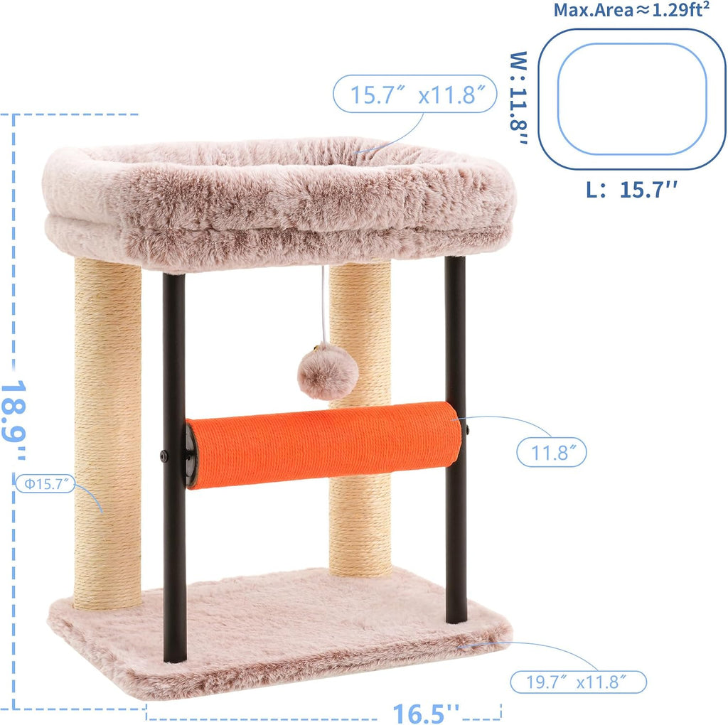 Hey-brother Cat Tree, Sturdy Tower with Sisal-Wrapped Columns, MPJ010SMU