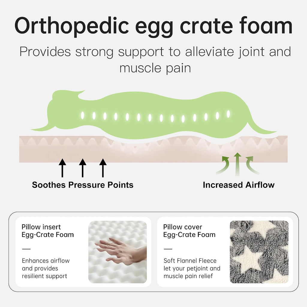 Orthopedic Dog Bed for Large Dogs with Removable Washable Cover