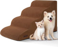 Aodisman Dog Steps for Bed or Couch,4-Step Pet Stairs Ramp for Small Dogs