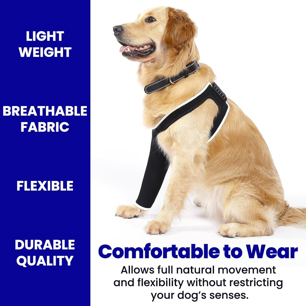 Dog Front Leg Sleeve, XLarge, Comfortable, Breathable Material, Adjustable Elastic Band, for Hot Spots, Wounds, Bandages