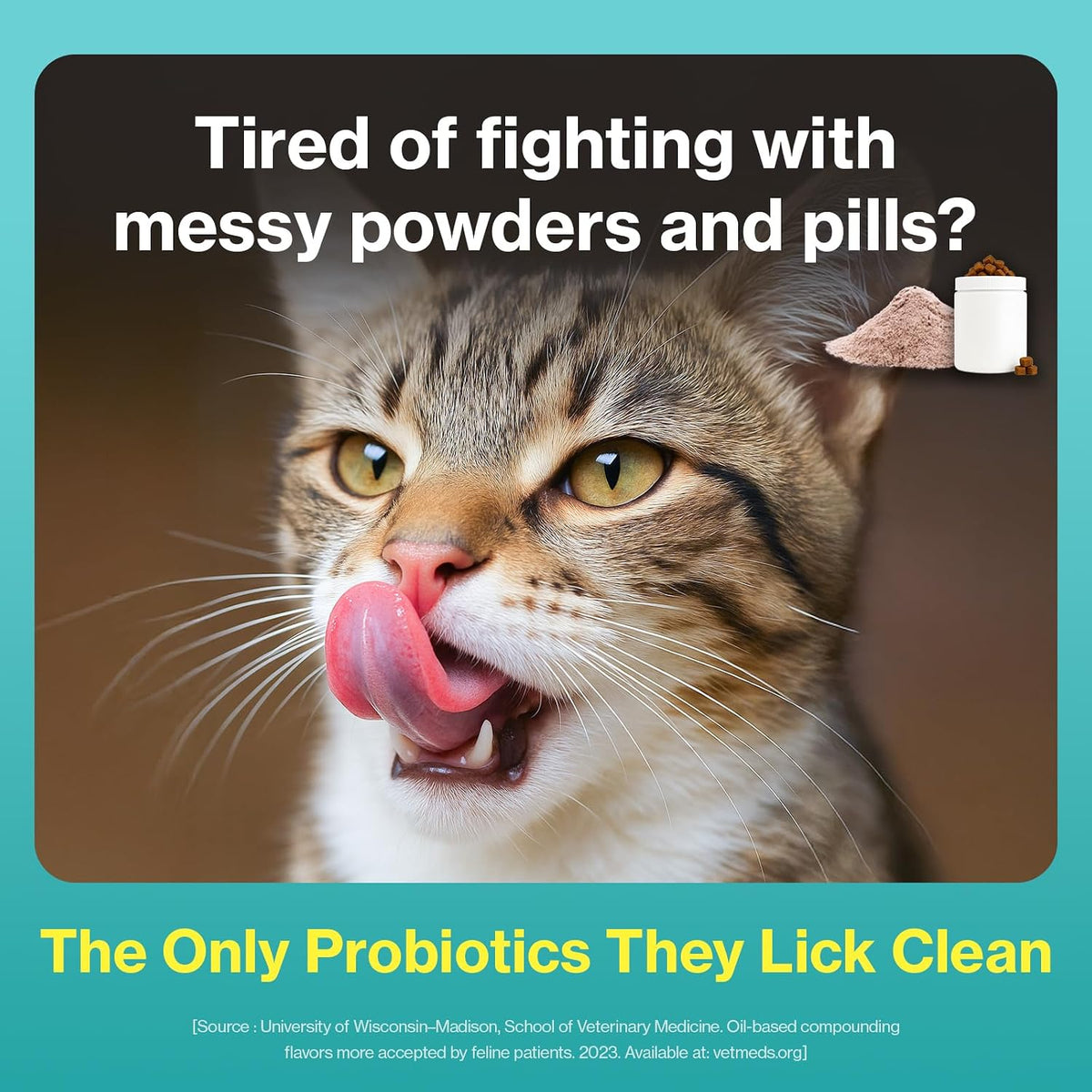 Doctor By Cat Biome Probiotics for cats Anti Diarrhea Feline Gut & Digestive Support Immune Health Sensitive Stomach Constipation with L. plantarum+Prebiotics 30 Lickable Formula Individually Packaged