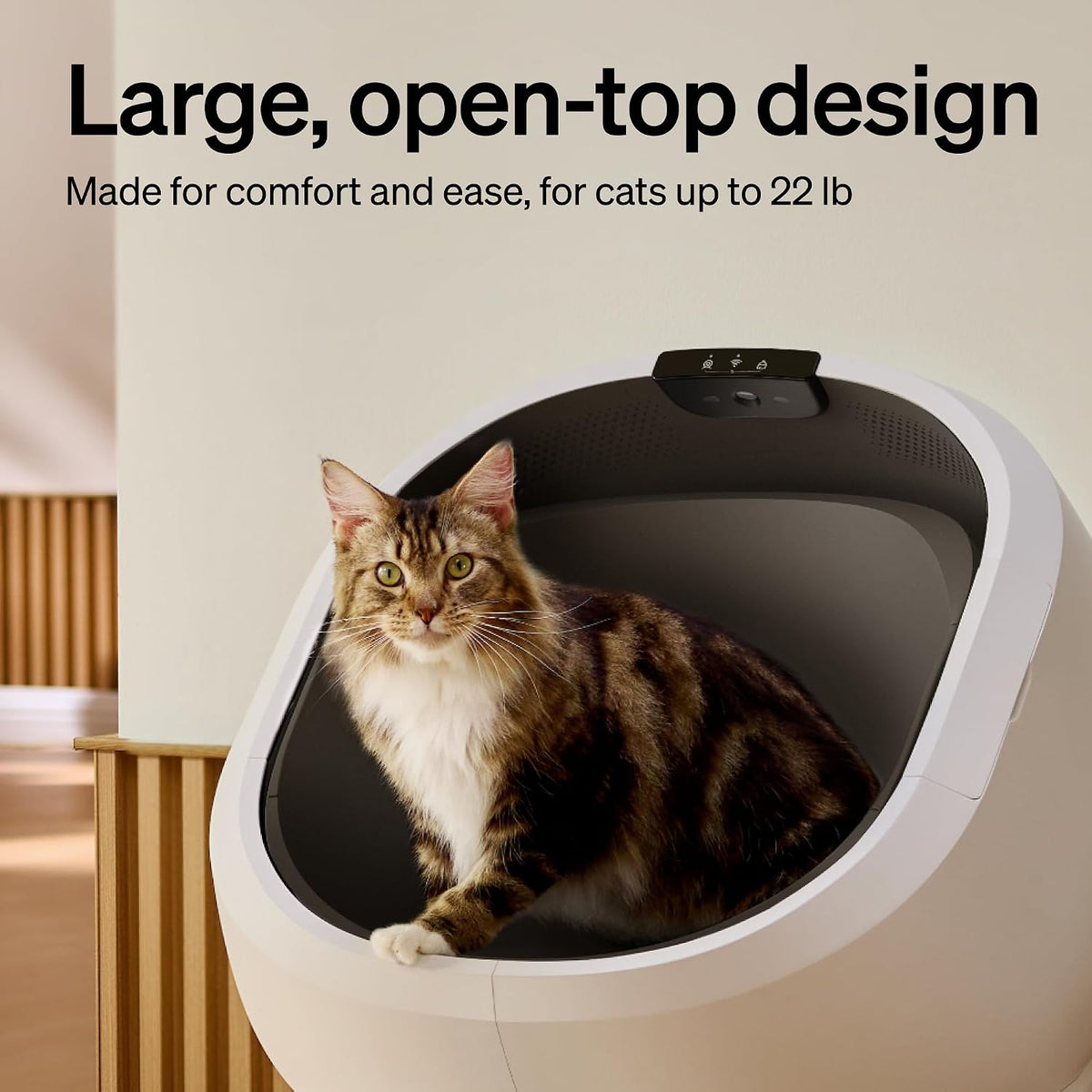 PETLIBRO Automatic Litter Box with Accessories Kit & 90-Day AI Trial, Large Open-Top Self Cleaning Litter Box with AI-Camera Waste Analysis, Multi-Cat Recognition, Usage Tracking and Auto Odor Control