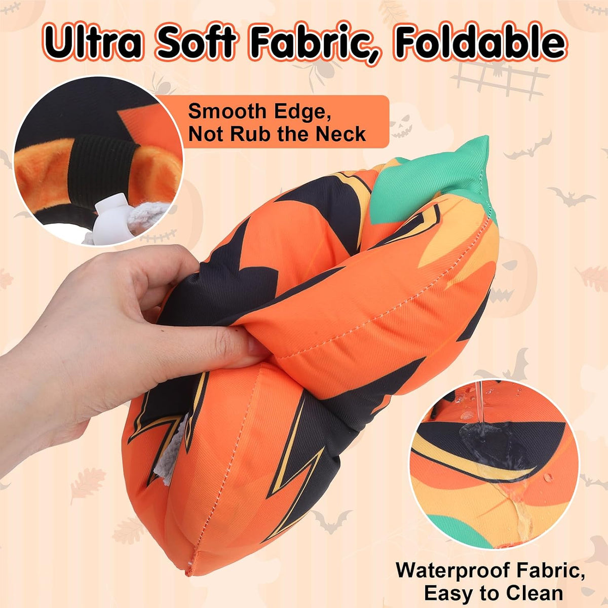 BEAUTYZOO Cat Cone Collar Soft, Waterproof and Anti-Licking, Halloween