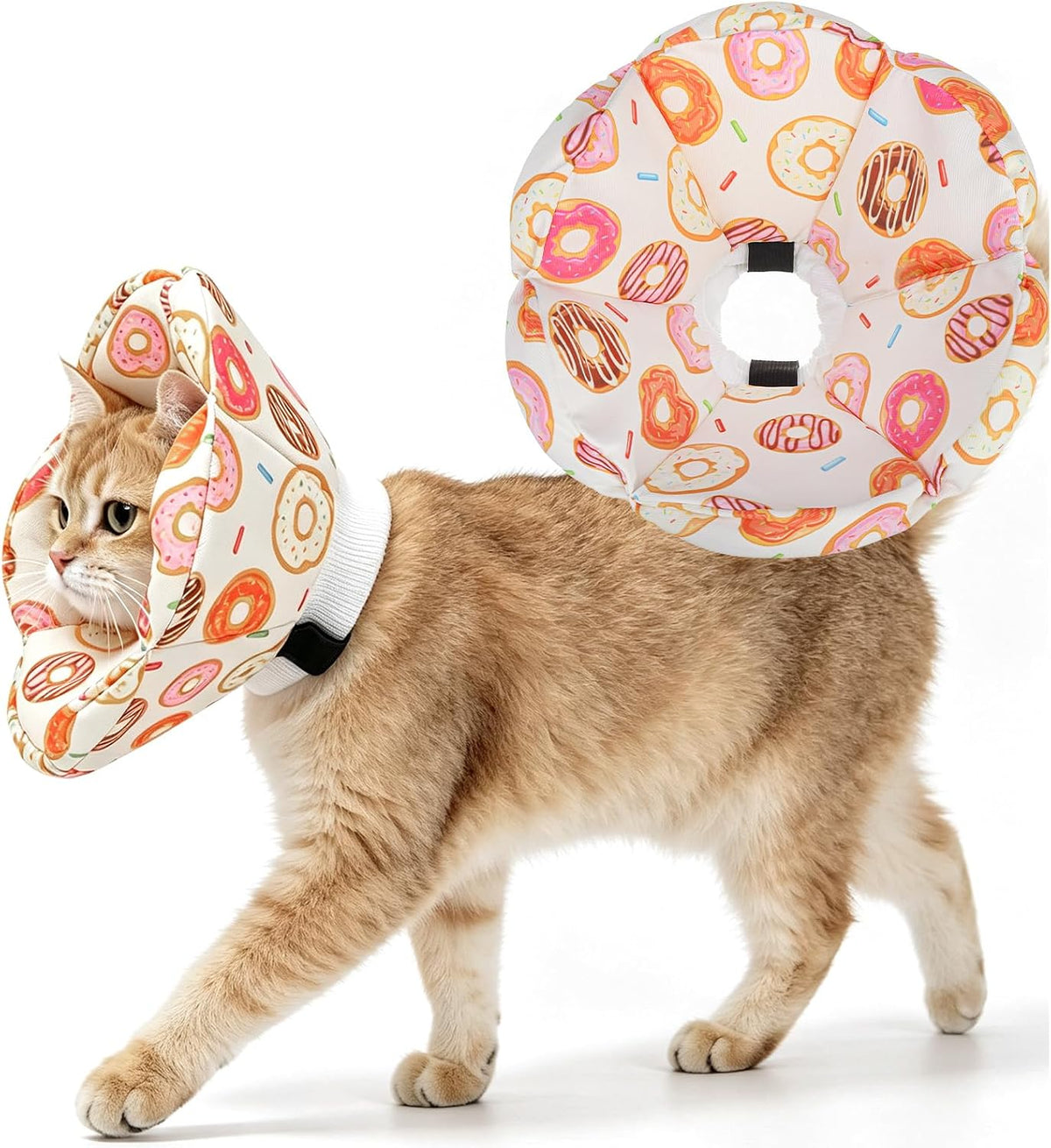 EXPAWLORER Cat Cone Collar Soft,Adjustable Waterproof Flower Style Neck