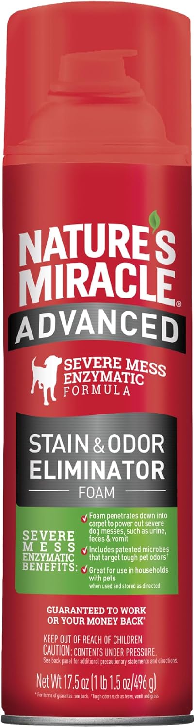 Nature's Miracle Advanced Dog Stain & Odor Eliminator Foam, 17.5 oz (6 Pk)