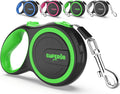 EMPEROR PETS 26.1 ft Retractable Dog Leash, for Dogs 10-110 lbs, Green