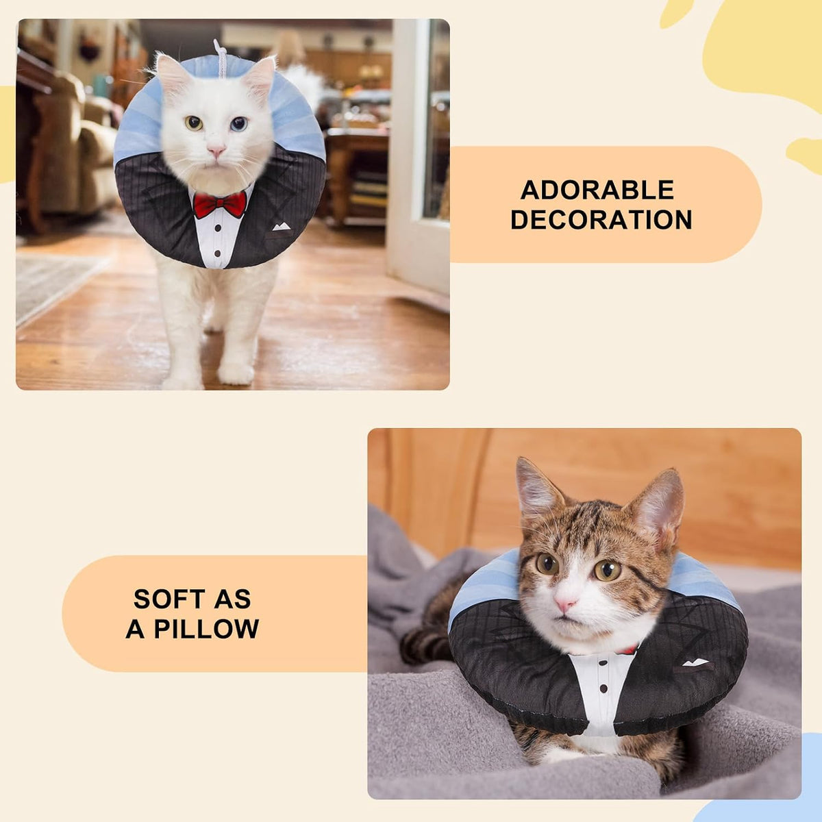 BEAUTYZOO Cat Cone Collars Soft, Cat Donut Recovery E Collar After Surgery
