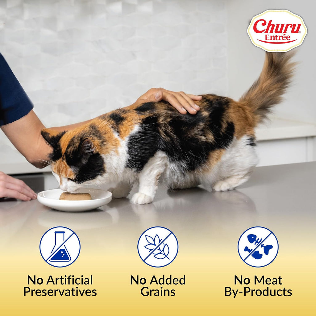 INABA Churu Entree Pate Kitten Wet Cat Food Cup, Tuna, 6ct