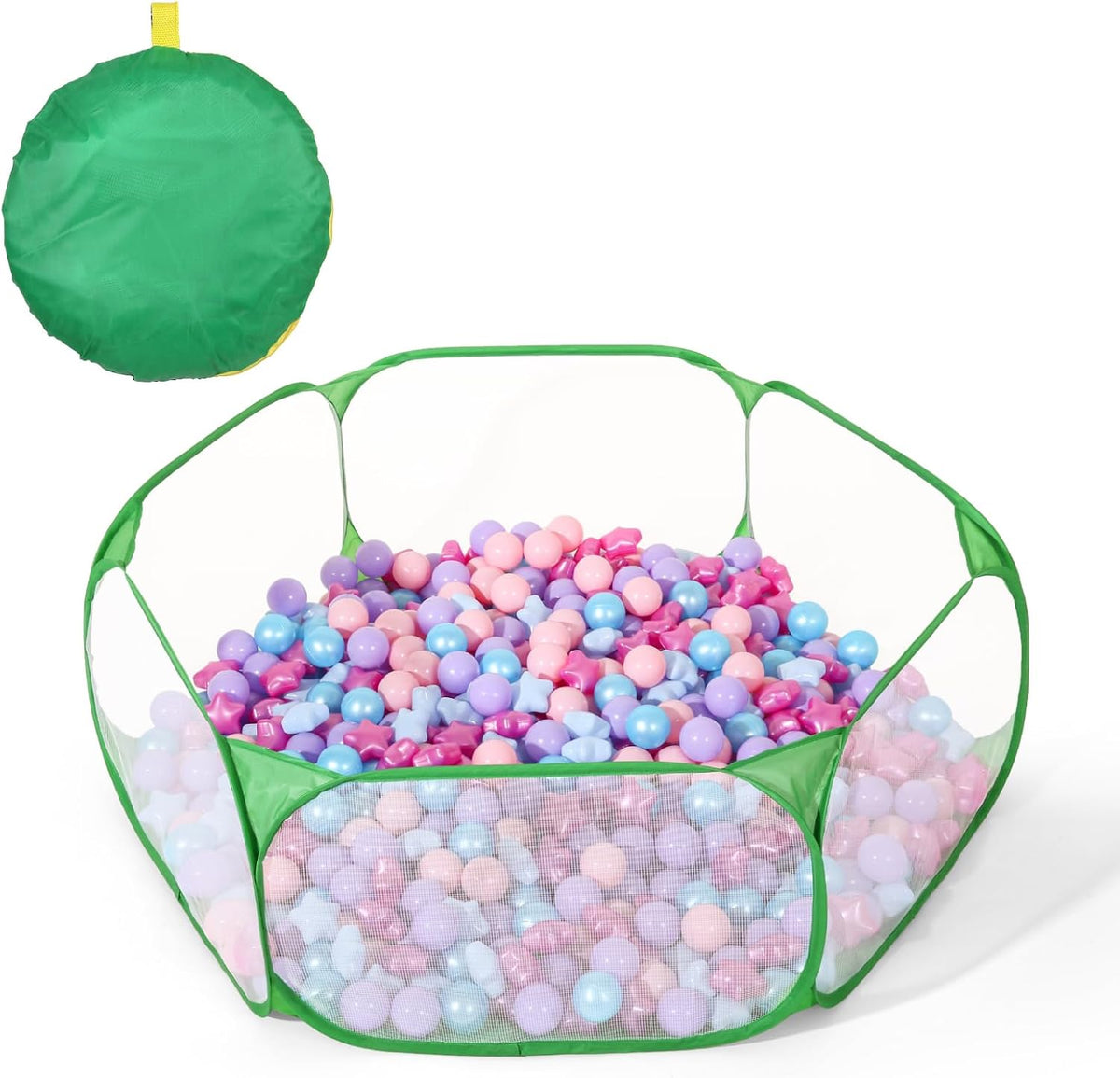STARBOLO Kids Ball Pit Play Pool Play Tent, Toy Ball Play Pool Foldable Play Tent for Kids Girls Boys Pets Indoor and Outdoor, Balls Not Included (Green).