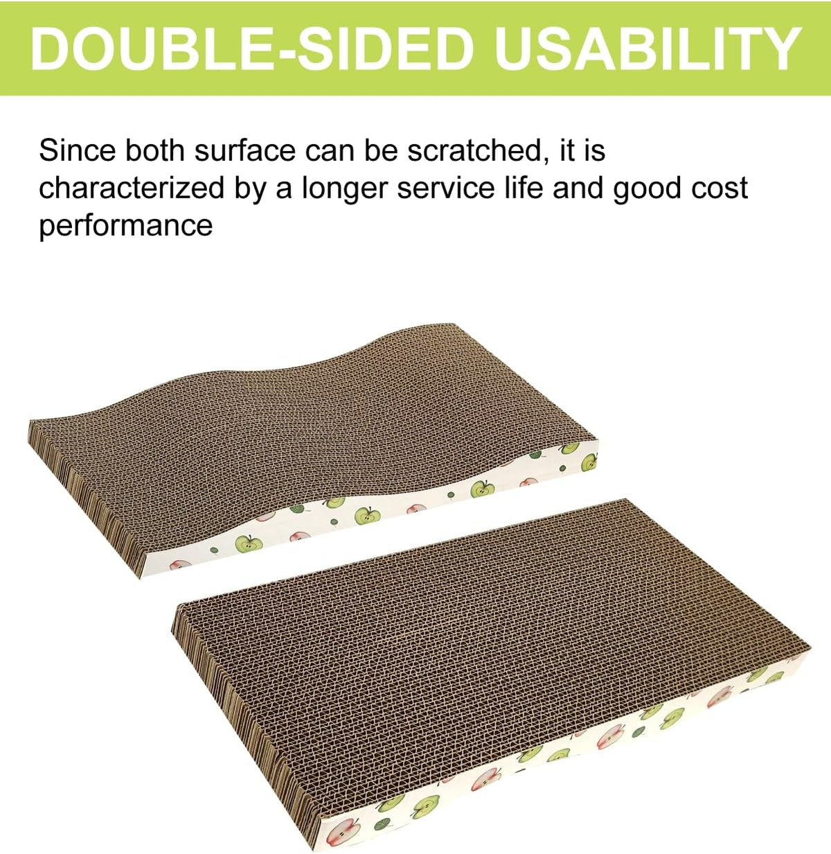 TIMHAKA Cat Scratching Board, Corrugate Cat Scratcher with Catnip, 2 Pack