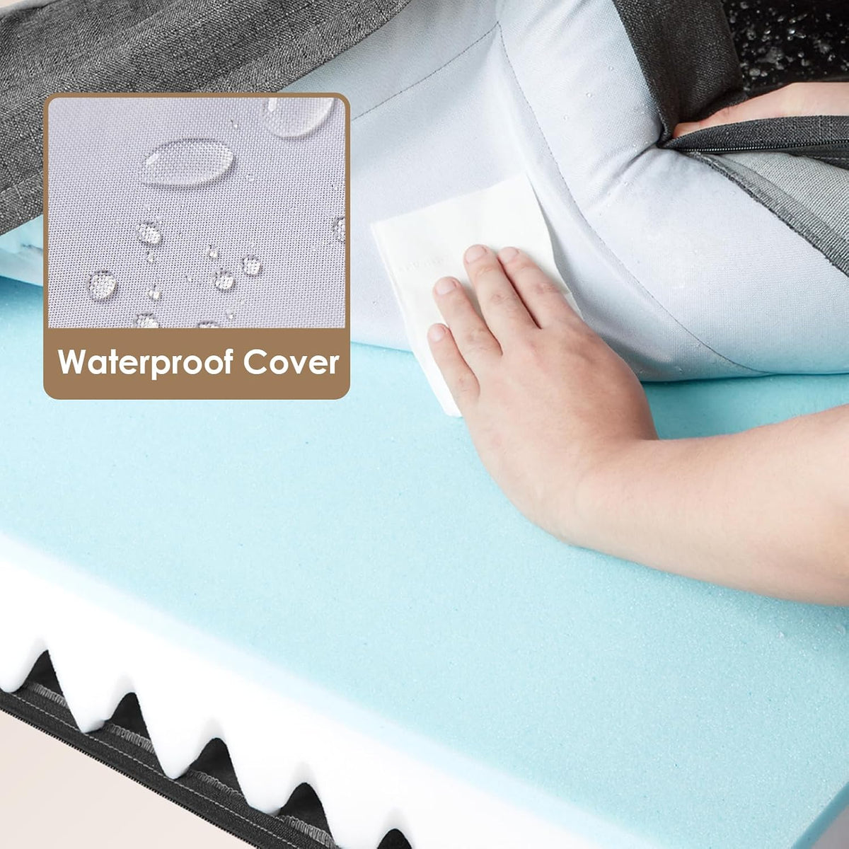 EHEYCIGA Orthopedic Dog Bed Medium Size Dog, Waterproof Washable Pet Beds