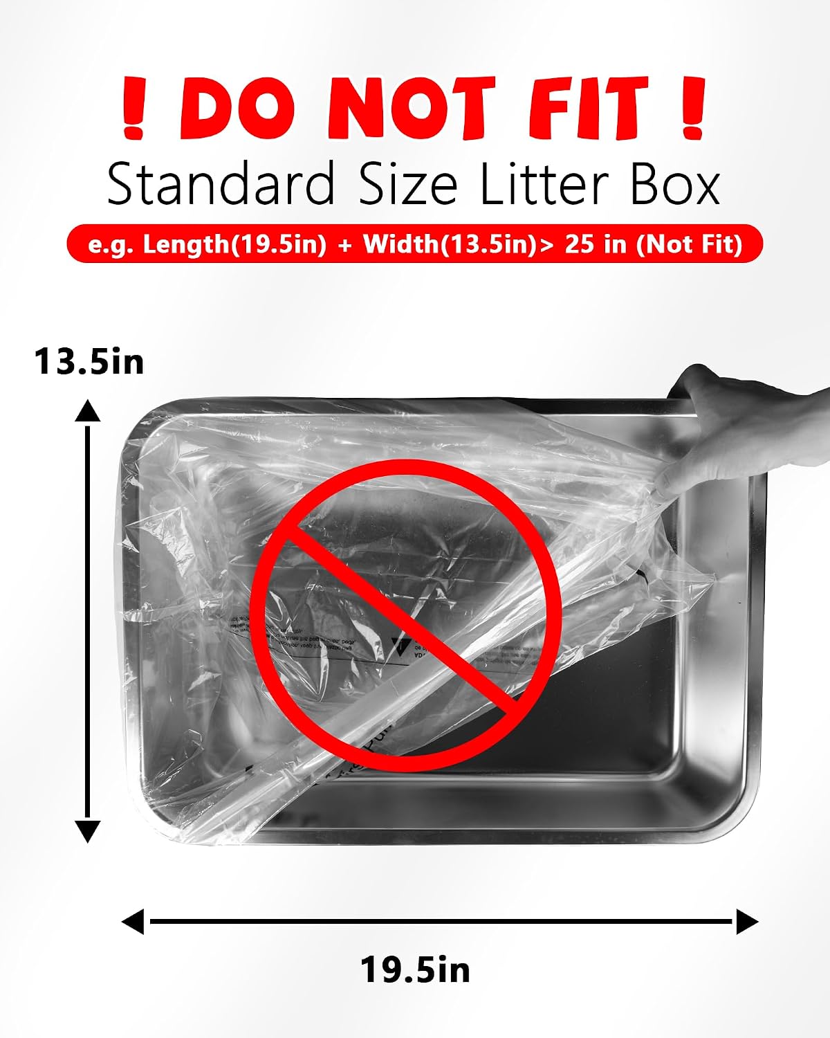 ANWA 25 Count Litter Box Robot 4/5/5 Pro/EVO Waste Bags, Clear