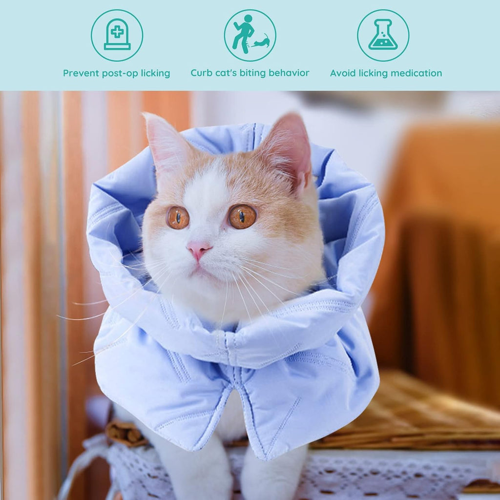 Cat Recovery Collar, Soft Adjustable Cat Cone Alternative