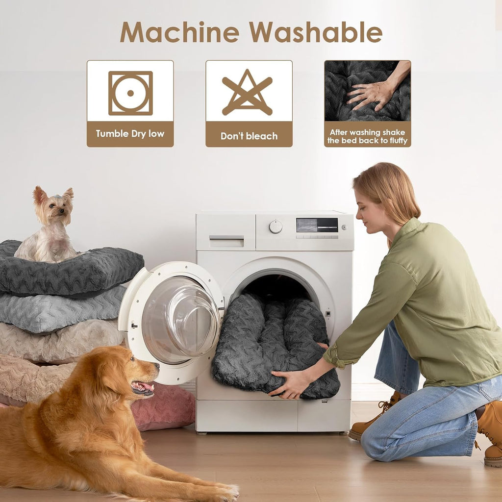 EHEYCIGA Washable XL Dog Beds Large Sized Dog, 41x27 Inch Pet Bed, Charcoal