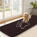 OLANLY Dog Door Mat for Muddy Paws 59x20, Paw Print Design Chenille Mud Mat